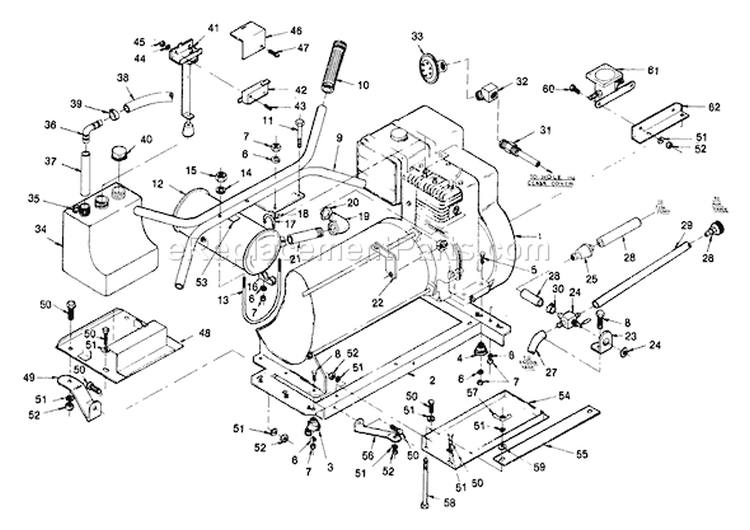 Page D Diagram and Parts List for 8753-0  Briggs and Stratton Generator